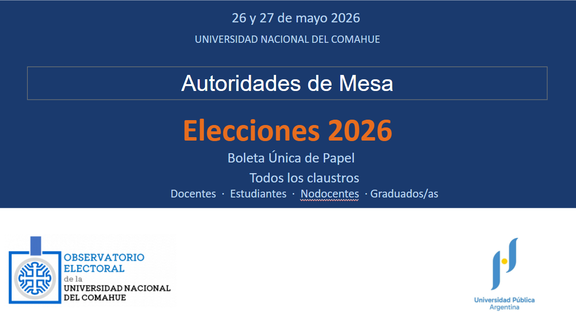 Elecciones UNCo 2026 – Capacitación Autoridades de Mesa